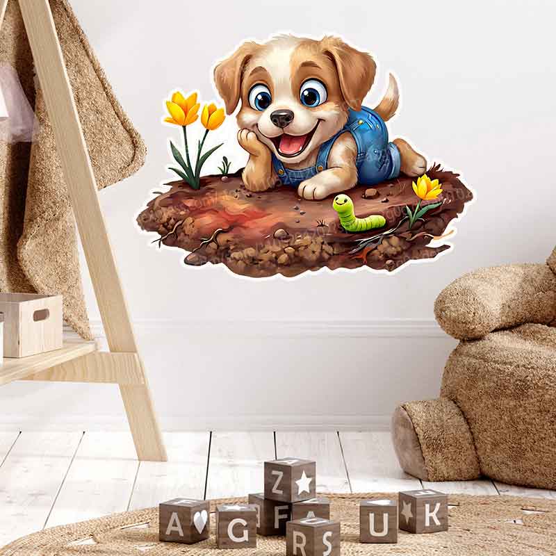 Baby Nursery Mural Wallpaper - Waldbaby im Garten Wandtattoos - Kinderzimmer-Wanddekoration