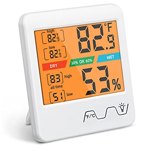 Baby Nursery Temperature - Hochpräzises digitales Thermometer-Hygrometer mit Hintergrundbeleuchtung, Komfortmonitor