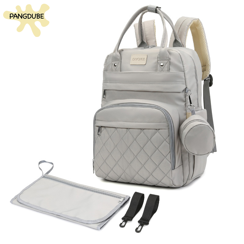 Baby Nursery Backpack - PANGDUBE 3-teiliges Set Mama-Papa-Rucksack mit Wickelauflagen,