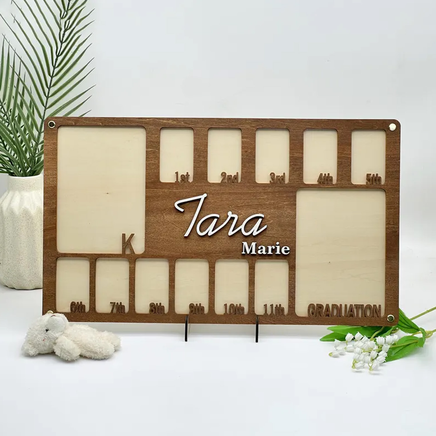 Baby Nursery Office - 1 Stück Personalisierter Holz-Bilderrahmen, Wanddekoration für