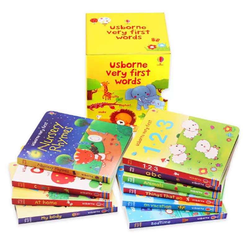 Baby Nursery Age - Usborne Very First Words 10er-Set Baby-Kinder-Pappbücher:
