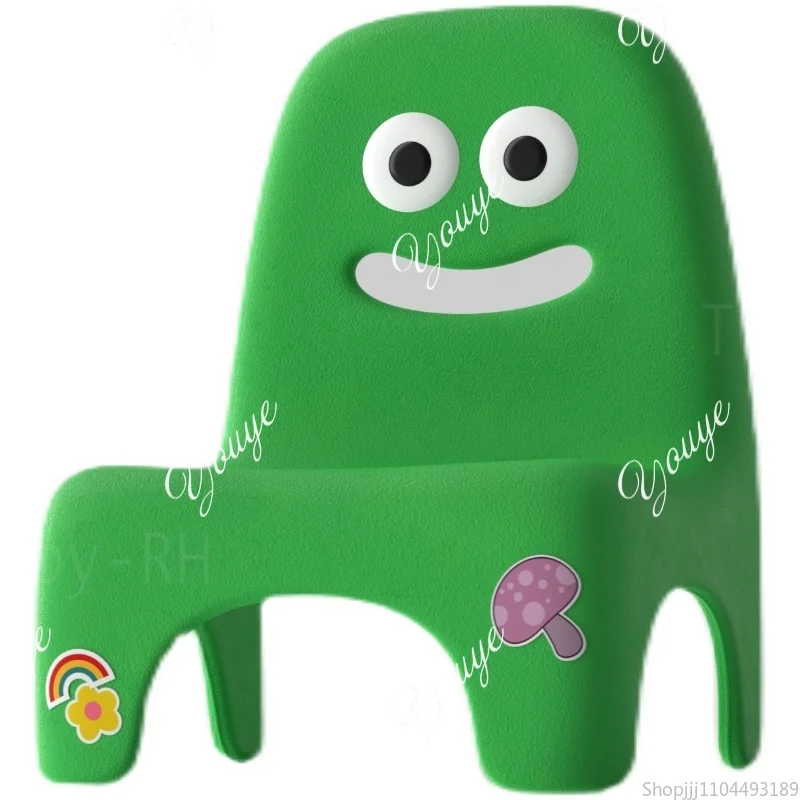 Baby Nursery Ottoman - A49 Niedlicher grüner Kinderspielzeughocker mit Rückenlehne: