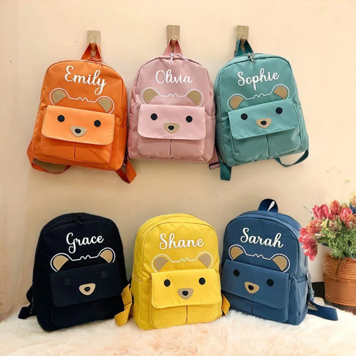 Baby Nursery Backpack - Gestickter Kleinkind-Rucksack, individueller Kinder-Rucksack, personalisierter Kinder-Rucksack,