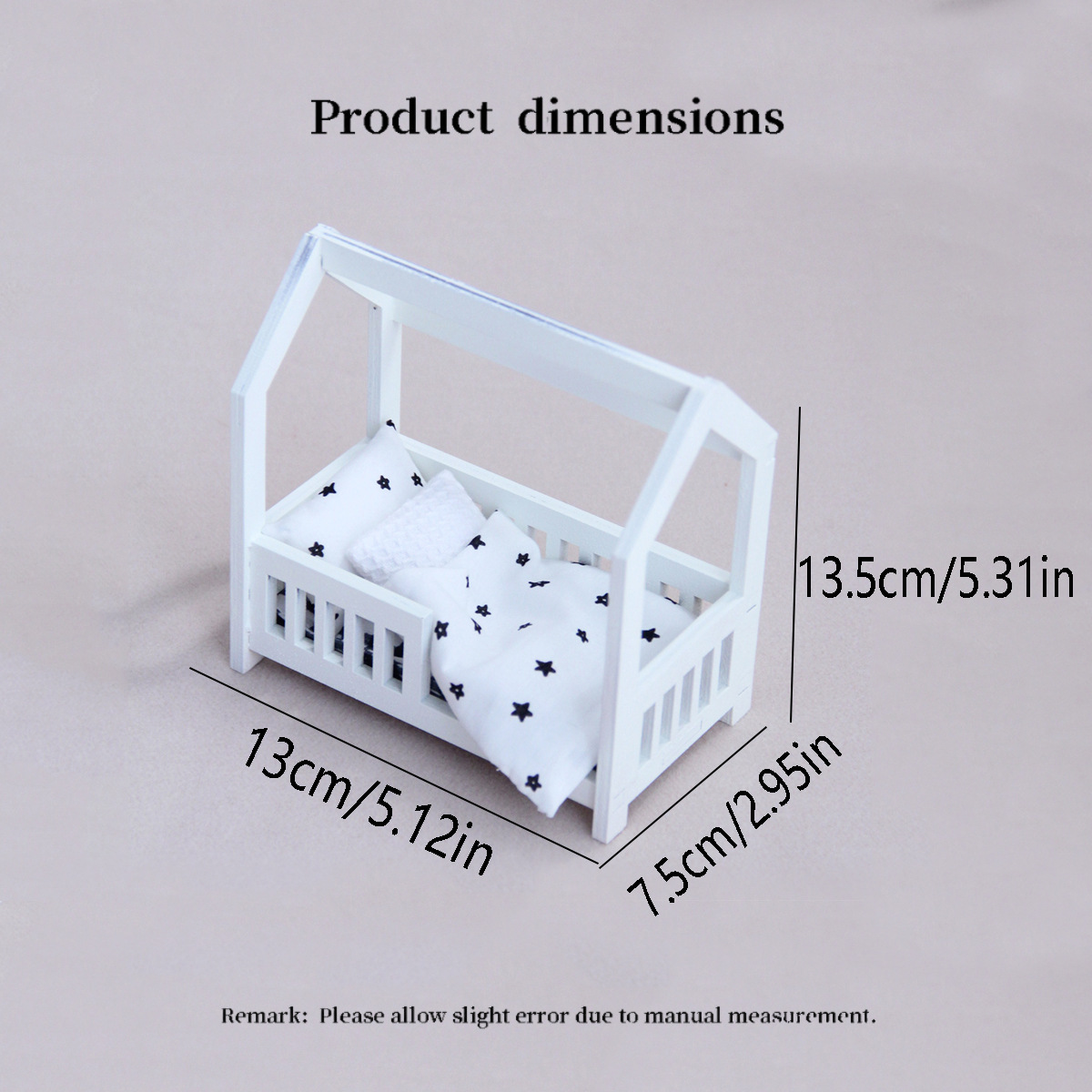 1:12 Miniatur-Holzbabybett, Re – Baby Nursery Age Bewertung und Preis