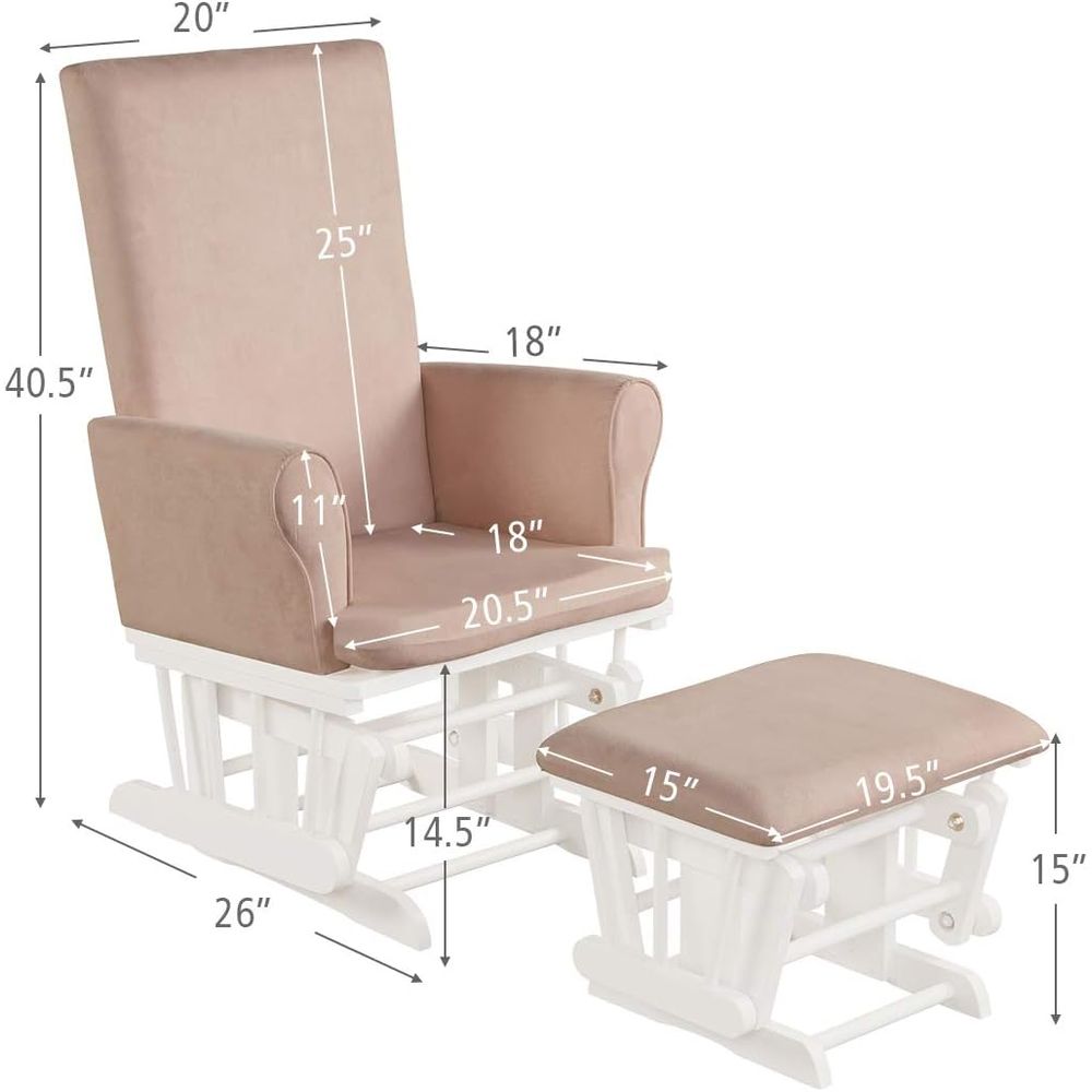 Baby-Schaukelstuhl und Ottoman – Baby Nursery Ottoman Bewertung und Preis