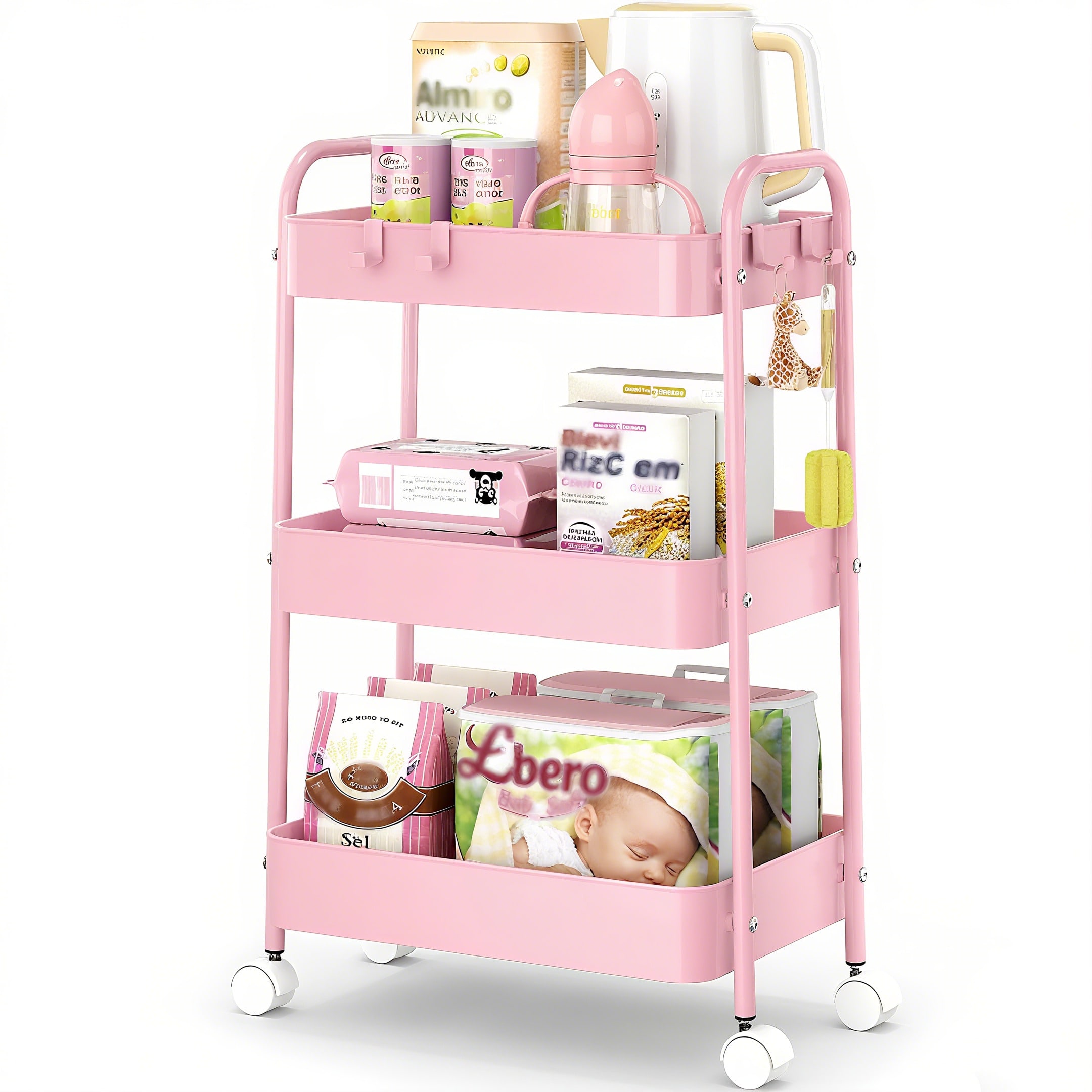 3-stufiger Metall-Rollwagen mi – Baby Nursery Office Bewertung und Preis