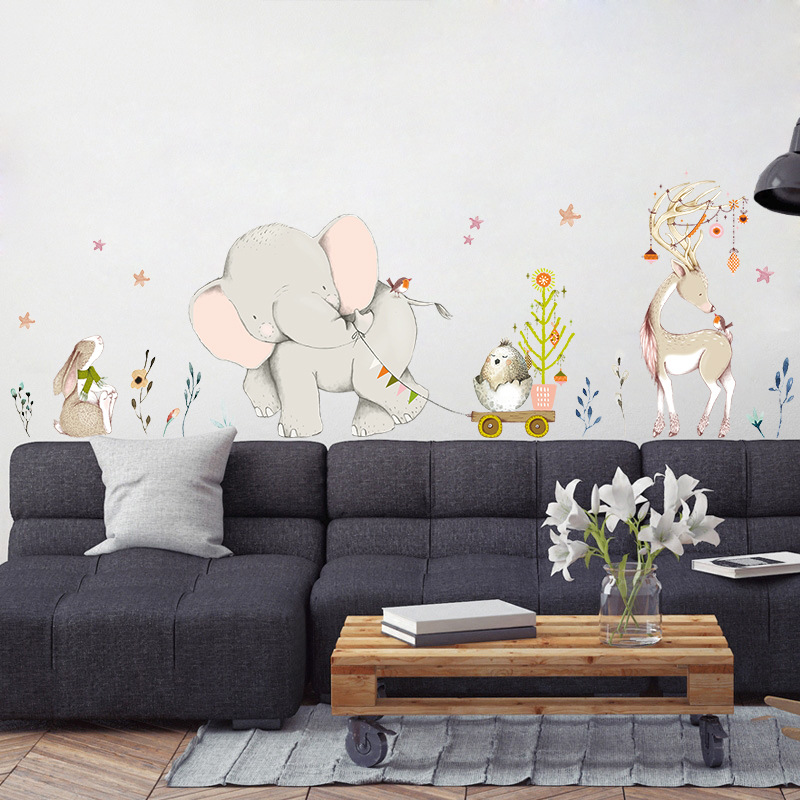 Happy Baby Elephant Bunny Wand – Baby Nursery Mural Wallpaper Bewertung und Preis