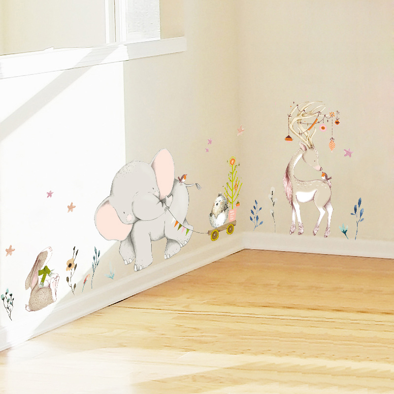 Happy Baby Elephant Bunny Wand – Baby Nursery Mural Wallpaper Bewertung und Preis
