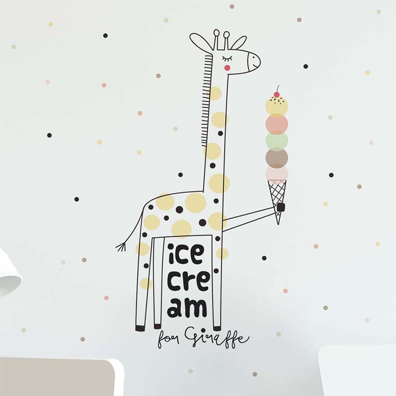 Cartoon Eis Giraffe Wand Aufkl – Baby Nursery Mural Wallpaper Bewertung und Preis