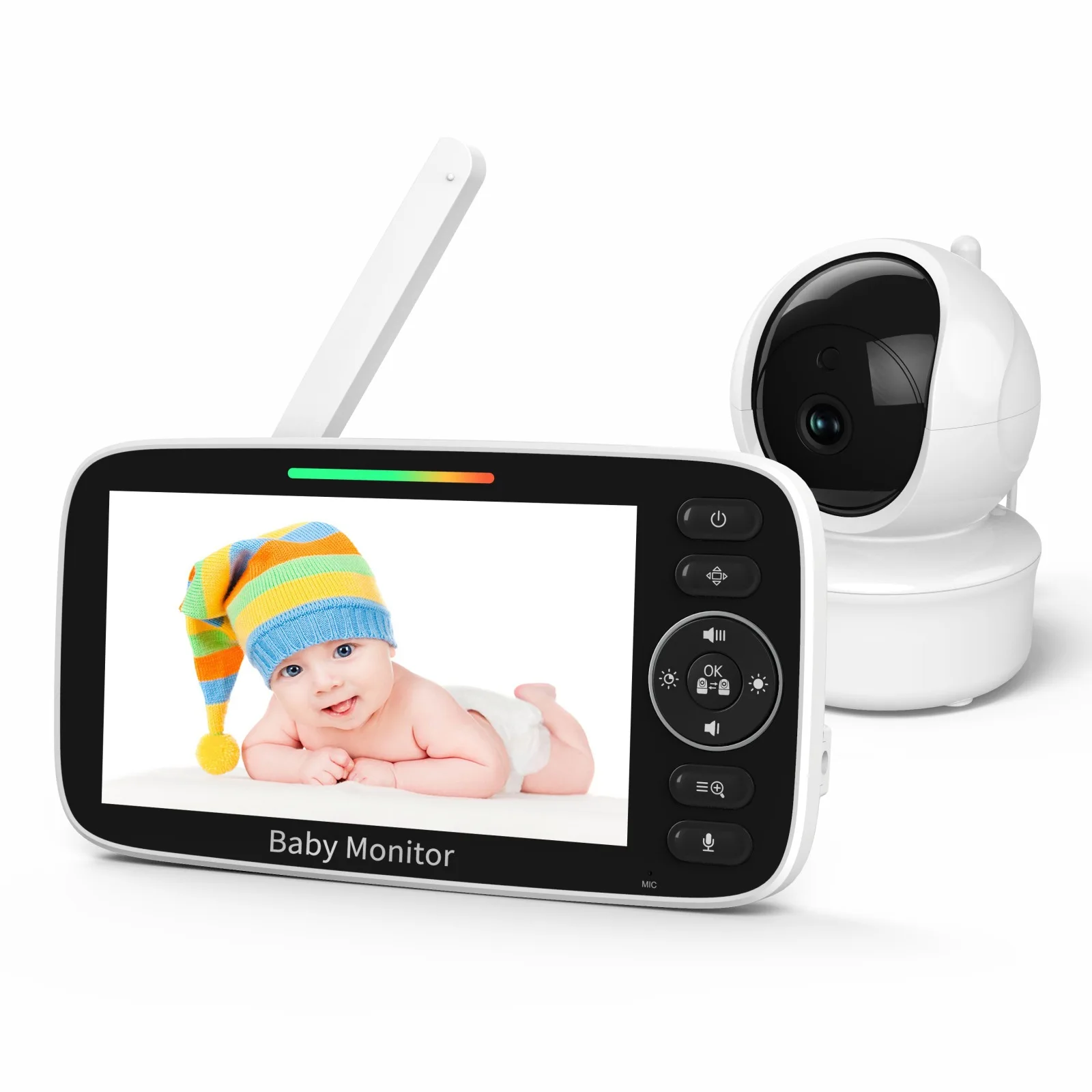 Babyphone mit 5-Zoll-LCD-Bilds – Baby Nursery Temperature Bewertung und Preis