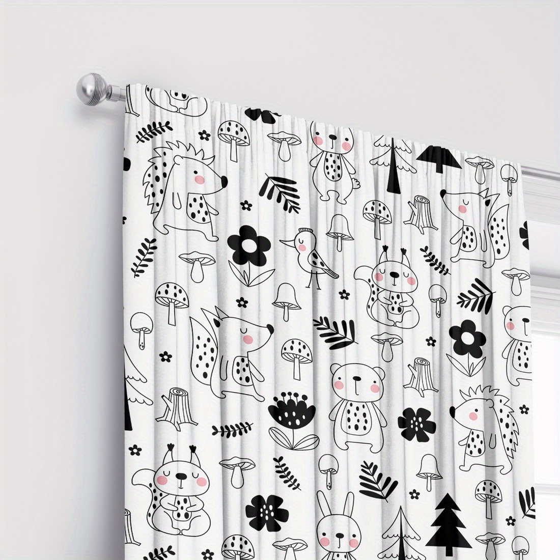 Niedliche Waldtier-Motiv Vorhä – Baby Nursery Office Bewertung und Preis