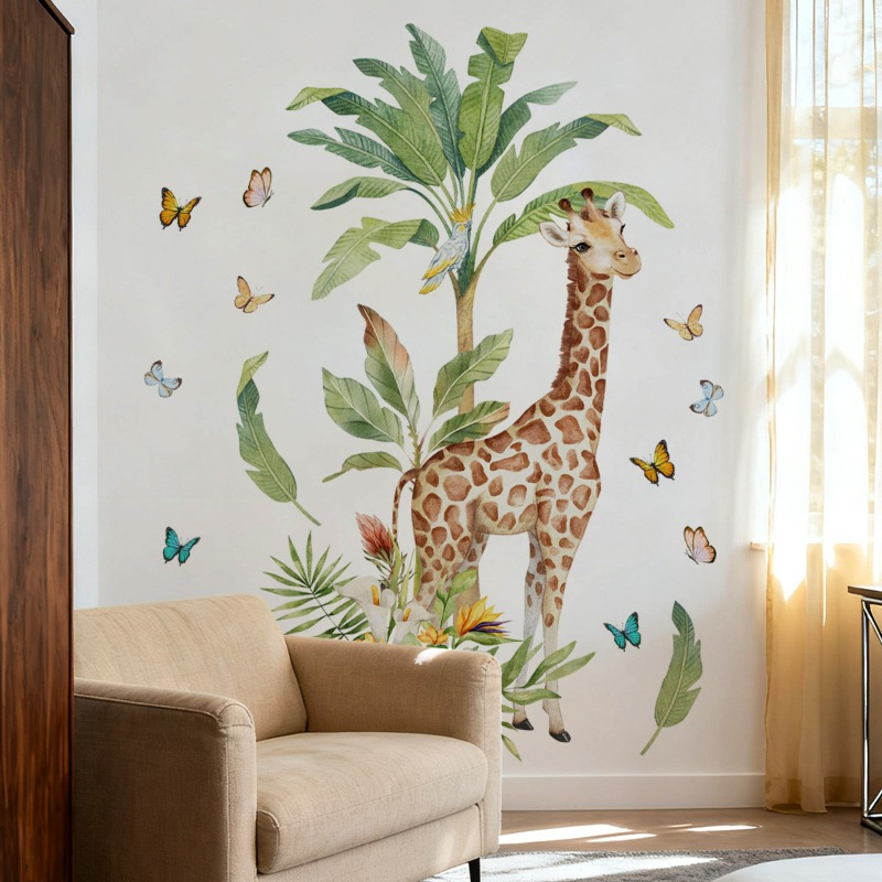 Großer Waldtier-Giraffe-Wandau – Baby Nursery Mural Wallpaper Bewertung und Preis
