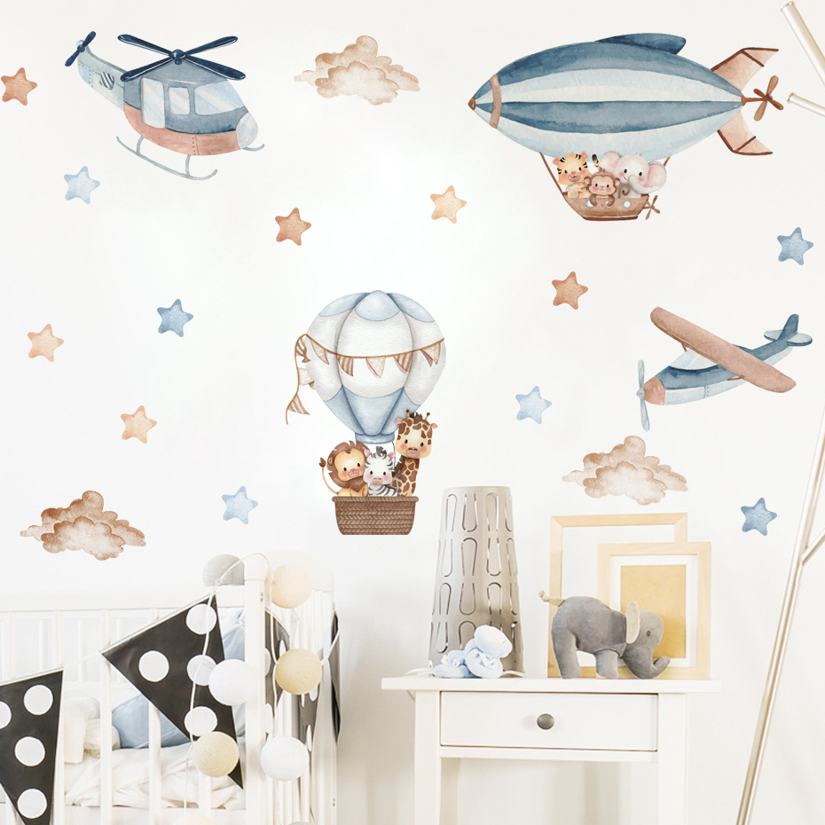 Aquarell Tiere Heißluftballon  – Baby Nursery Package Bewertung und Preis
