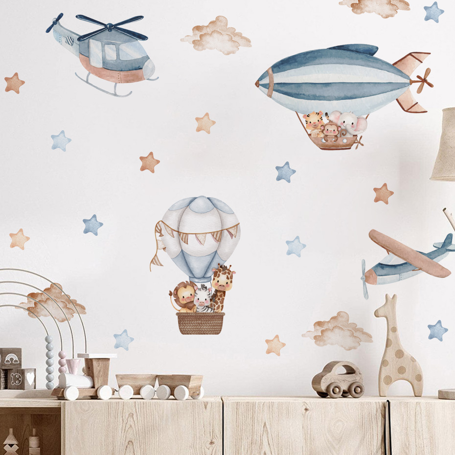 Aquarell Tiere Heißluftballon  – Baby Nursery Package Bewertung und Preis