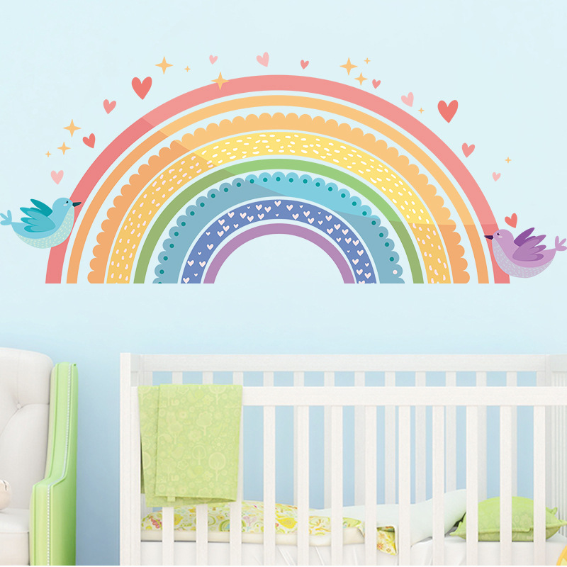 Bunte Regenbogen-Vogel-Liebes- – Baby Nursery Package Bewertung und Preis