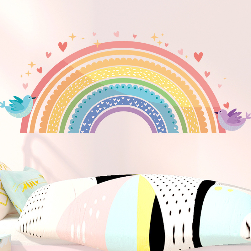 Bunte Regenbogen-Vogel-Liebes- – Baby Nursery Package Bewertung und Preis