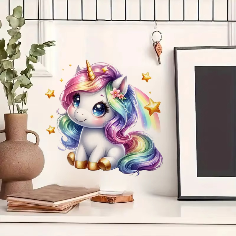 Nette Regenbogen Einhorn Wand  – Baby Nursery Mural Wallpaper Bewertung und Preis